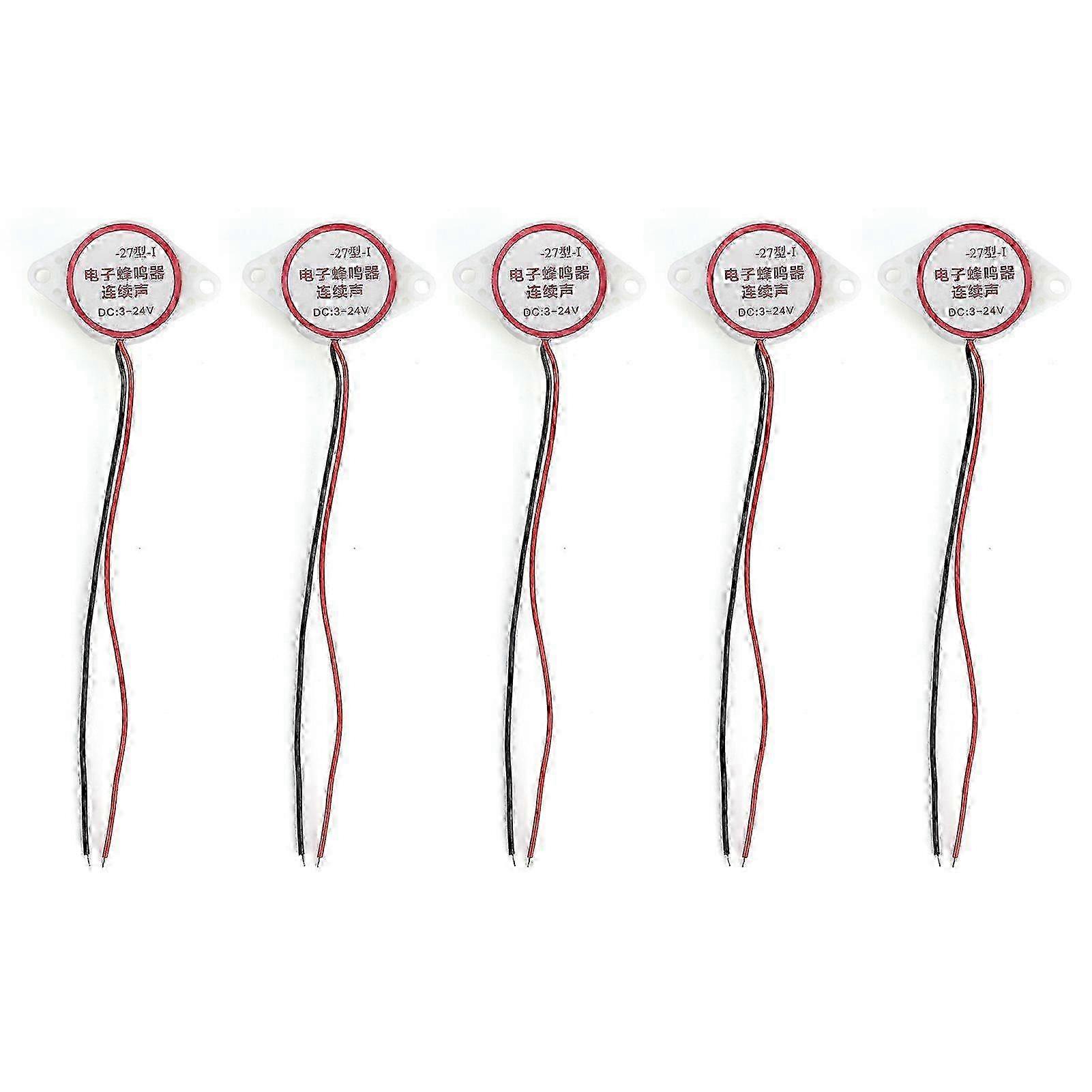 5Pcs Alarm Buzzer Continuous Beep Piezo Active HighDecibel Signal Sounder 95dB DC324V(White ) 2025