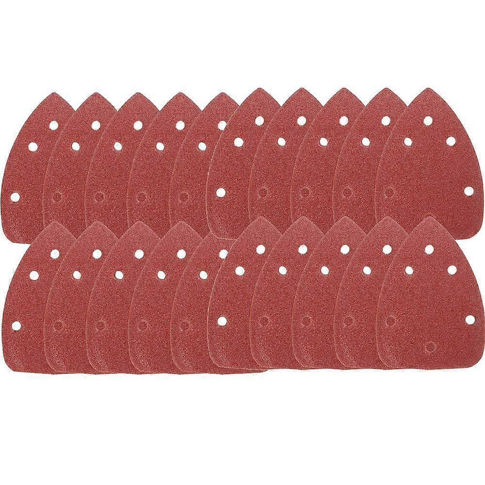 Mouse Sanding Sheets 20 Pcs 80 Grit Hook and Loop Sandpaper Sheets for Wood Metal Plastic