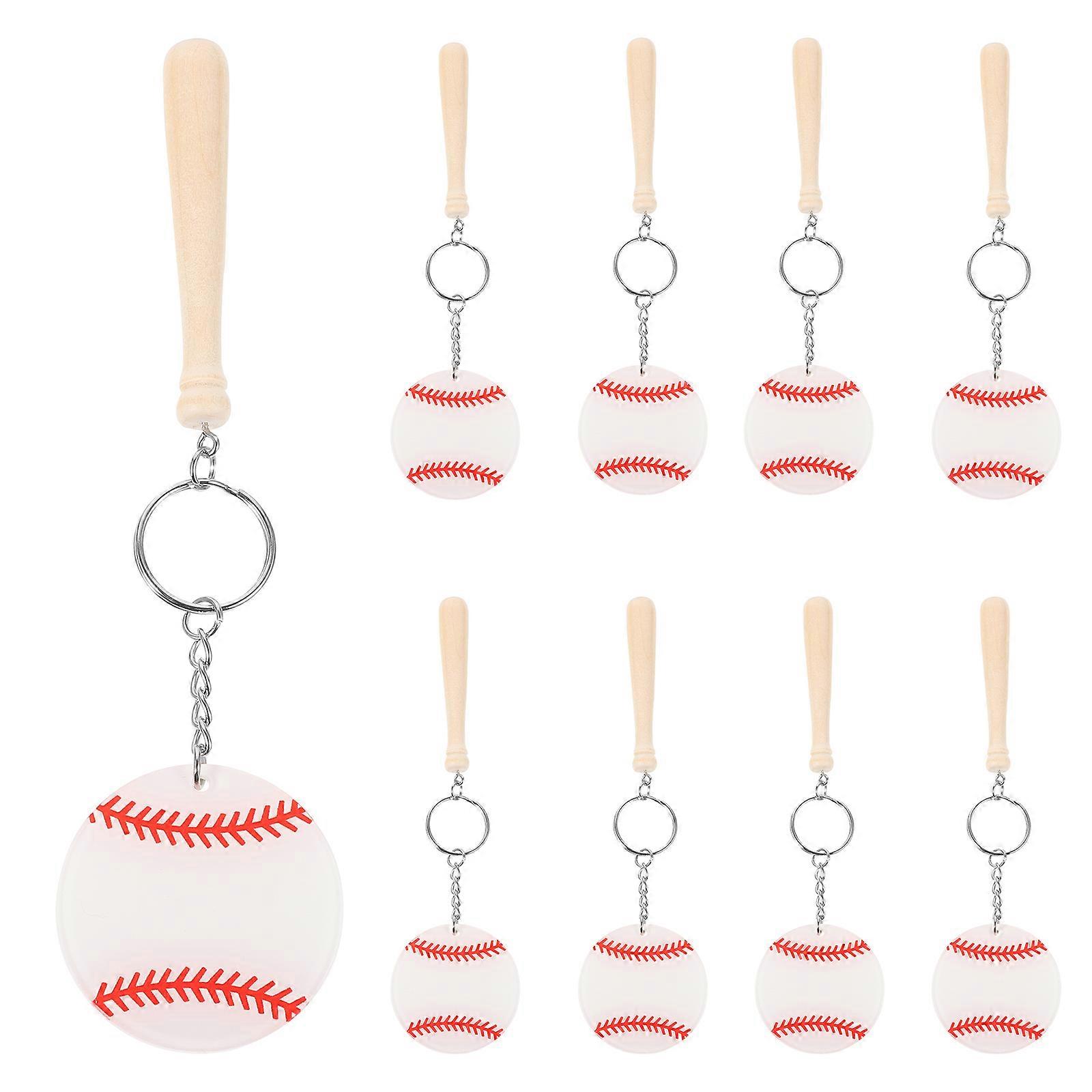 Softball Keychain Decorative Baseball Key Chains Hanging 20Pcs for Bags