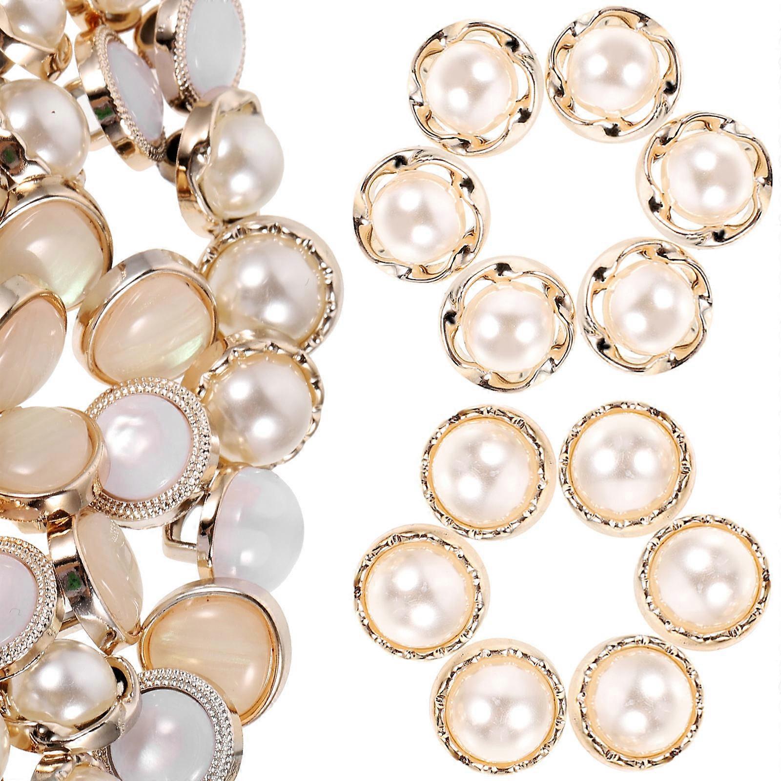 Clothing Buttons Faux Pearl Button for Decoration 200Pcs Set