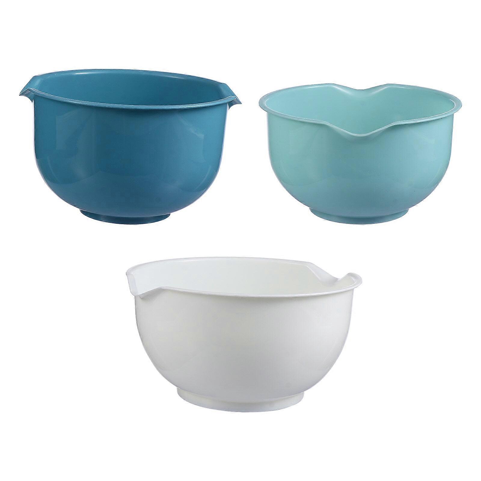TOYMYTOY 1 Set 3 Pcs Multipurpose Plastic Mixing Bowls Salad Bowls Set (Assorted Color)