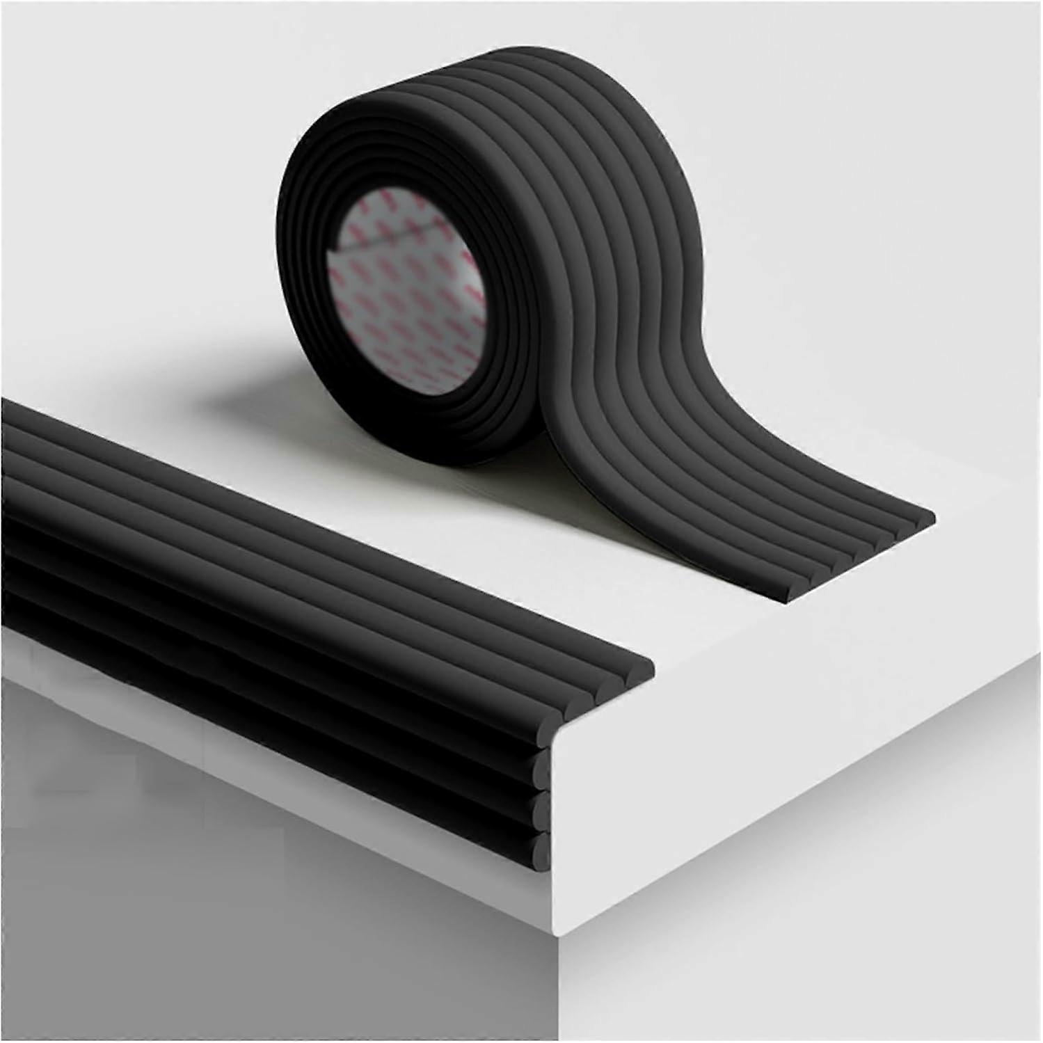 Wall Corner Protector, Soft NBR Foam Cushion, Bumper For Table Edges And Sharp Corners, Black