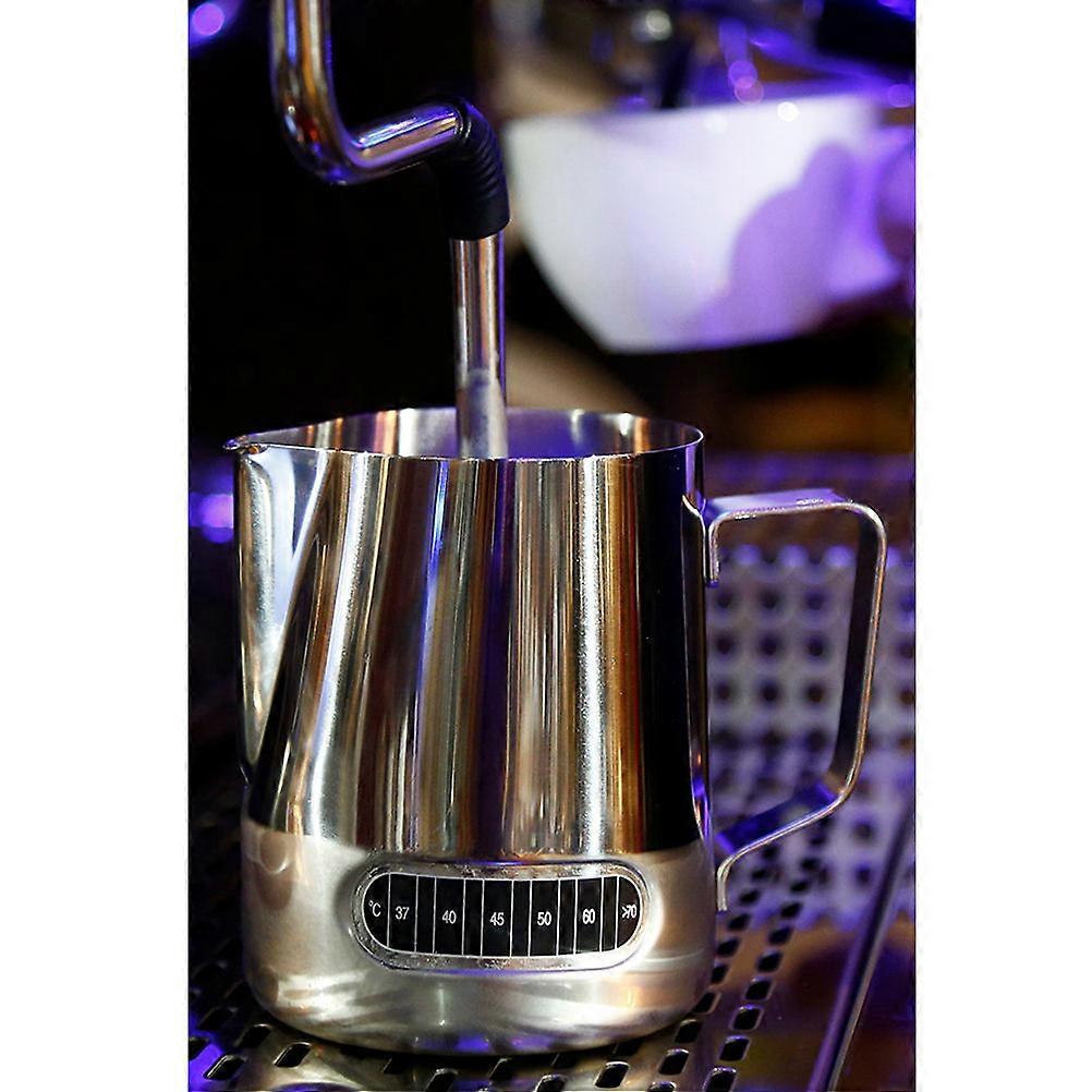 Frothing Mug Simple Design Silver 600ml Sandy Finish Inside 1Pack