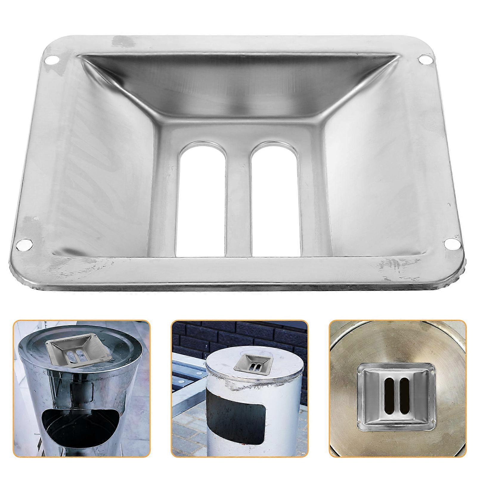 Smoking Receptacle Outdoor Trash Can Accessory With Dual Slot Design For Property Management 1Pcs