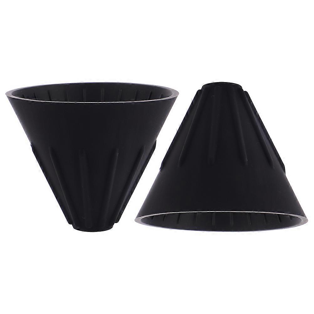 Coffee Filters Separator Tool Reusable Coffee Funnel Kitchen Tool 10.5X10.5X10CM Black 2Pcs