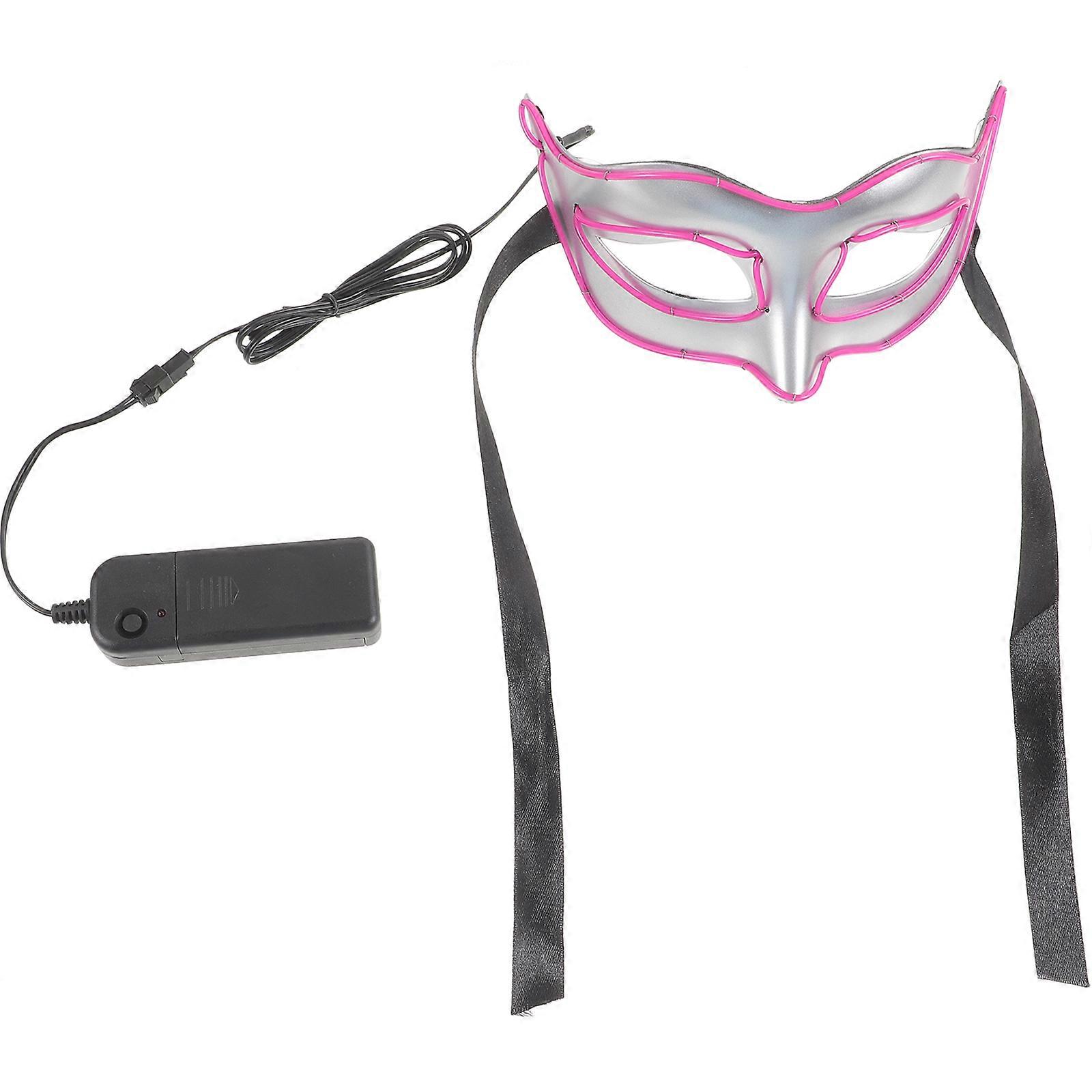 Glowing Half Mask Party Cosplay Mask for Decor 5Pcs Assorted Color Plastic