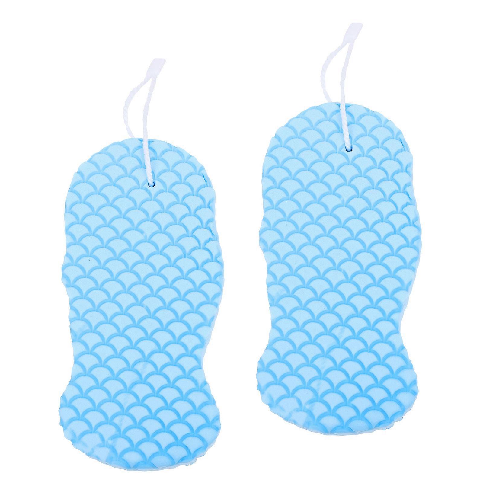 Efficient Exfoliating Bath Sponge 2Pcs Blue PVA Body Cleaning Scrubber For Family Travel Use And Daily Bathing