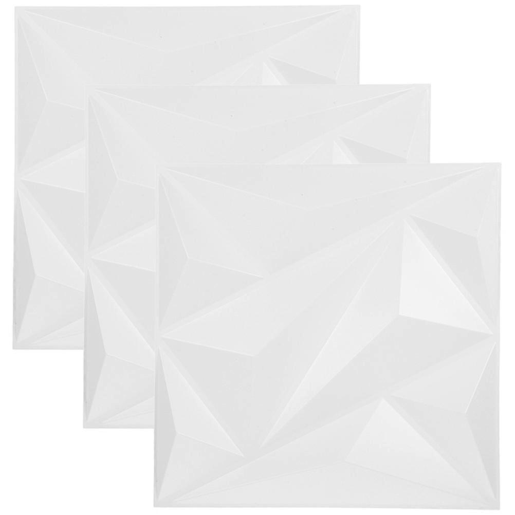 12 Pcs PVC 3D Wall Panels For Background Decoration In With Durable 30X30cm Size