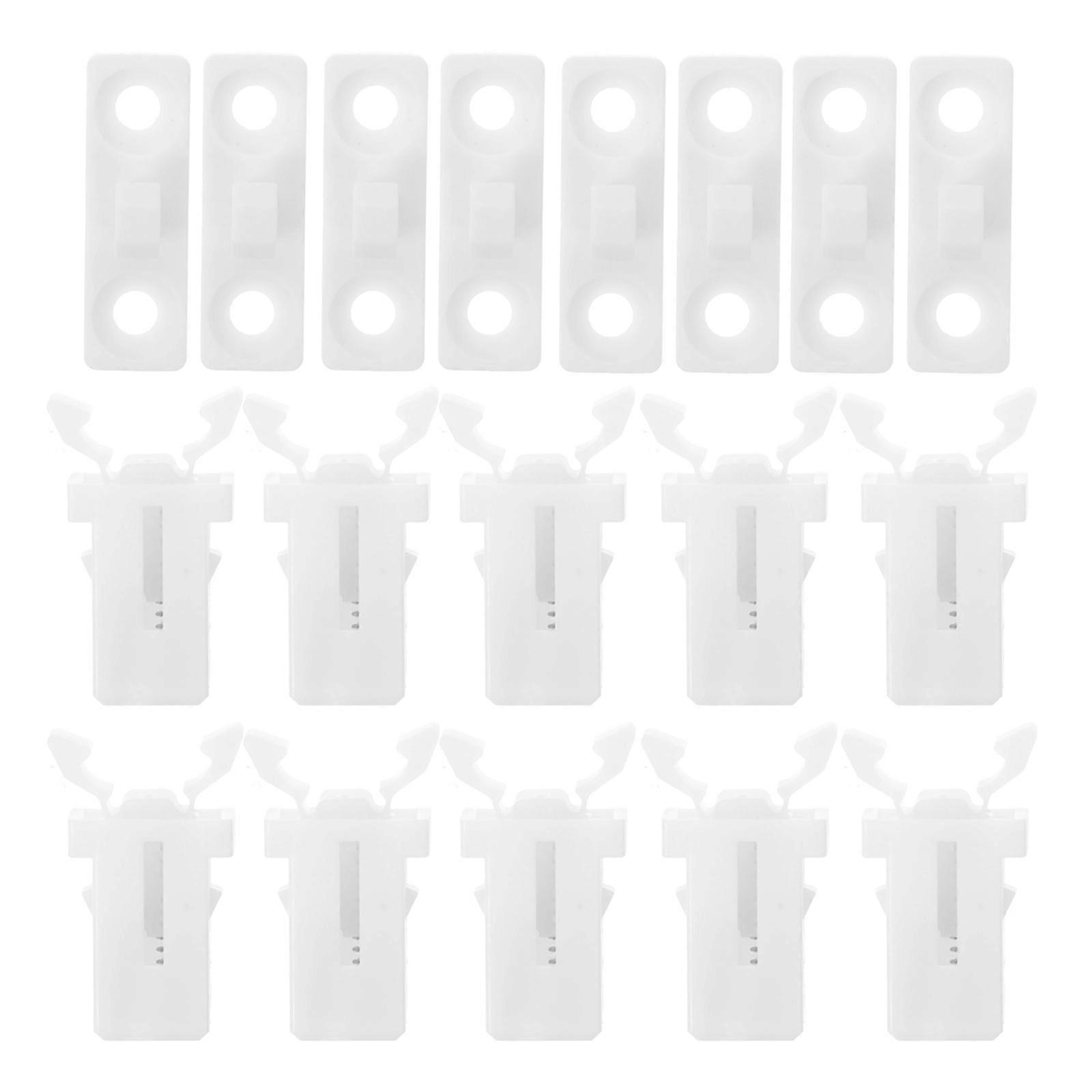 Bin Lid Replacement Latch 40 Sets For Touchtop Garbage Can Secure Fit For Home Office Public Places White ABS Iron
