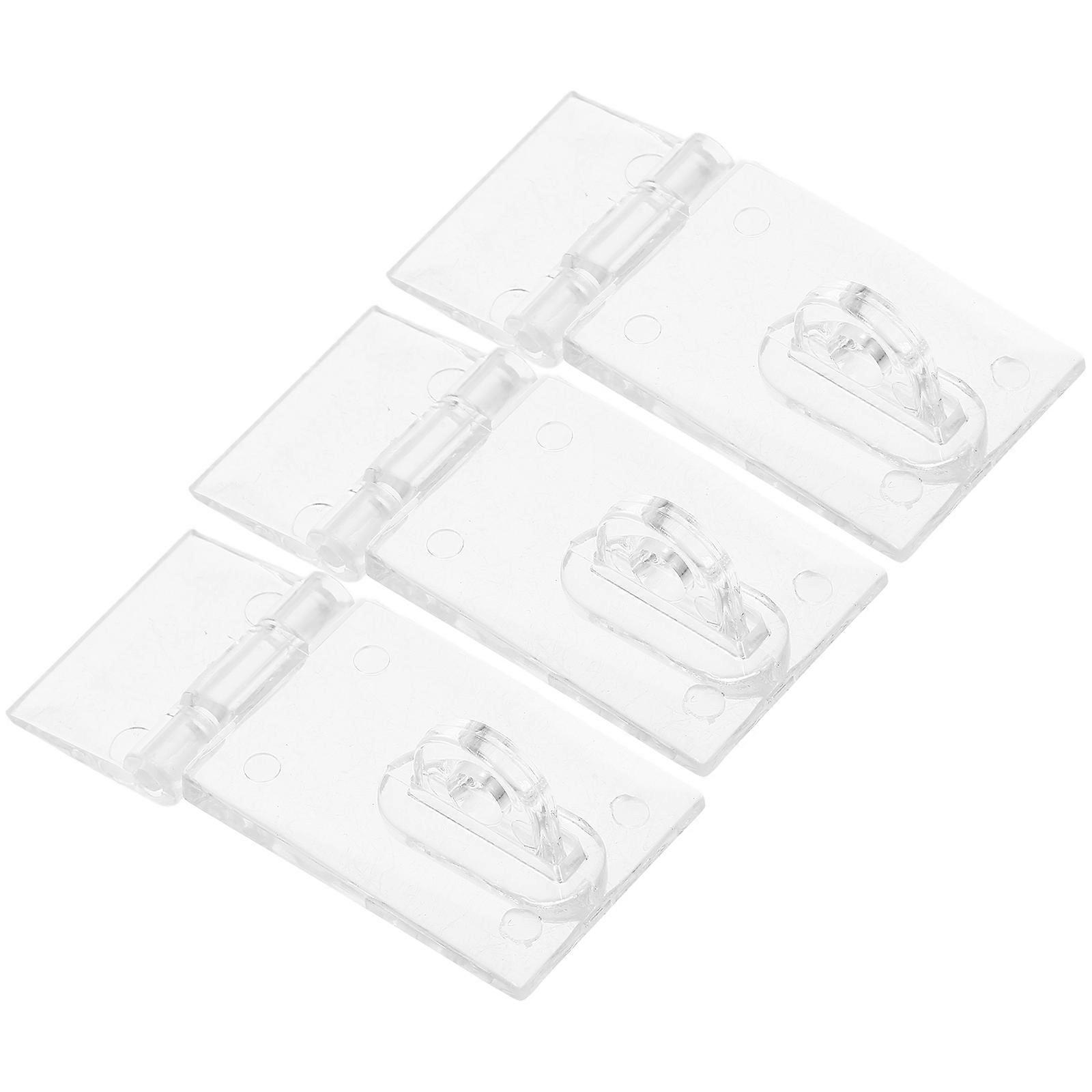Acrylic Latch Buckle for Doors and Windows 15Pcs Transparent Clear Set