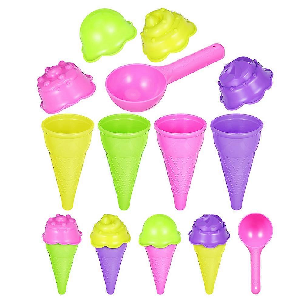 Assorted Ice Cream Sandcastle Toys for Summer 4Sets Play