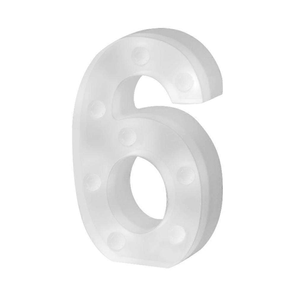 LED Night Light for Lighting 3Pcs Number 6 LED Number Lamp for Party