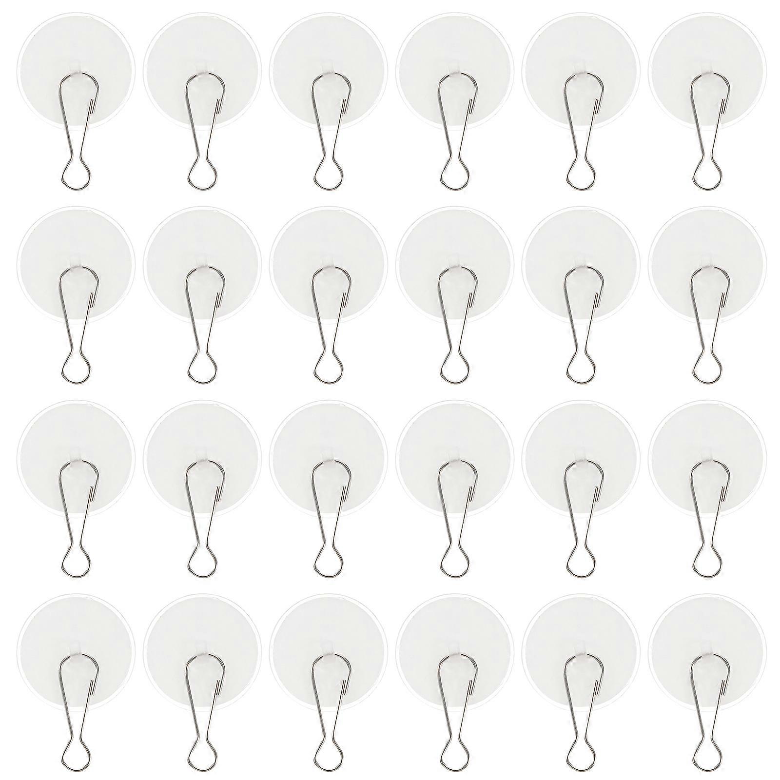Transparent Ceiling Hook Stick On Home Accessories 3x1x0.2cm PVC Anti-rust 50 Sets