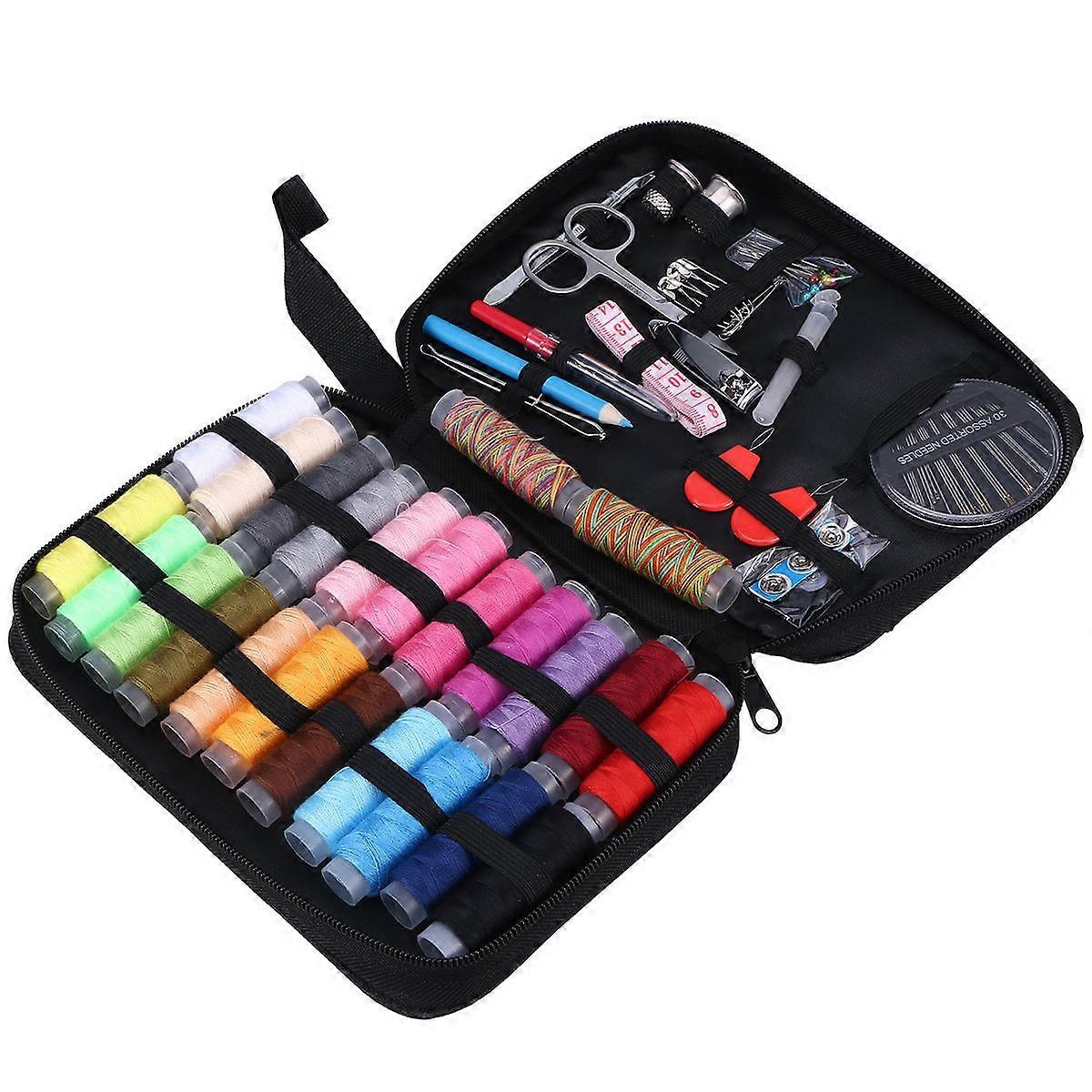 Portable Sewing Kit 196Pcs Multifunctional Sewing Thread Set for Home