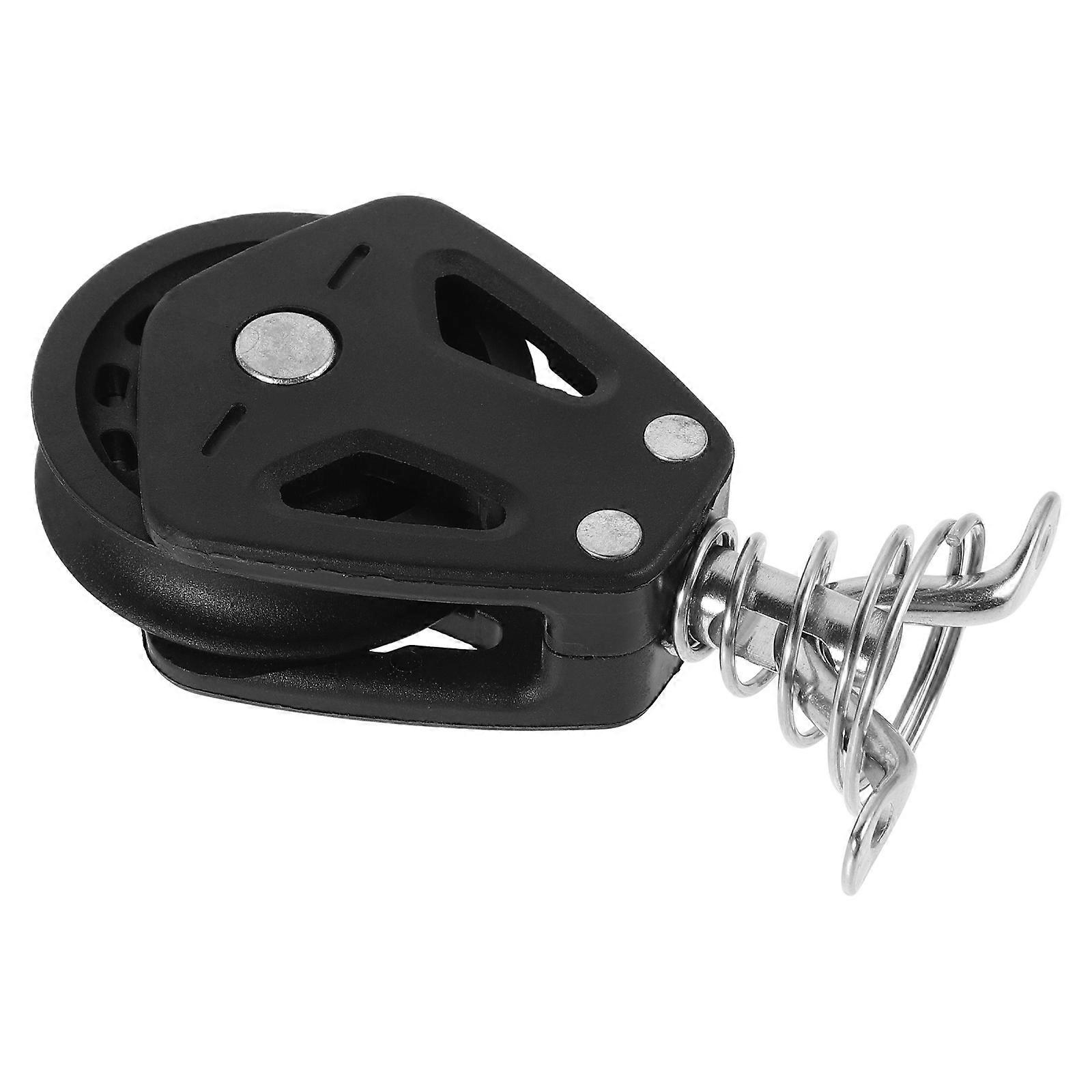 3Pcs Nylon Single Swivel Pulley Block For Marine Vessels Outdoor Use Reducing Friction With Easy Installation