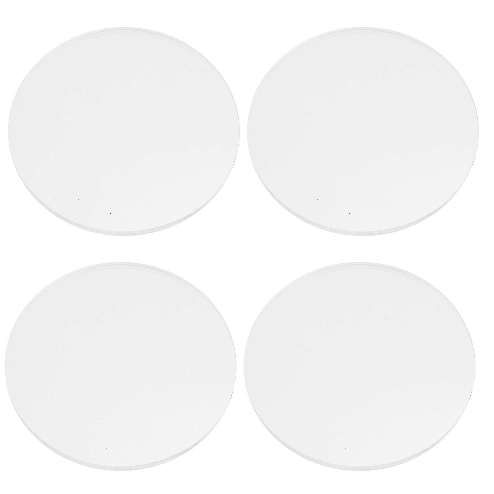 Acrylic Panel Transparent Round Sheet for Decoration 8Pcs White Boards