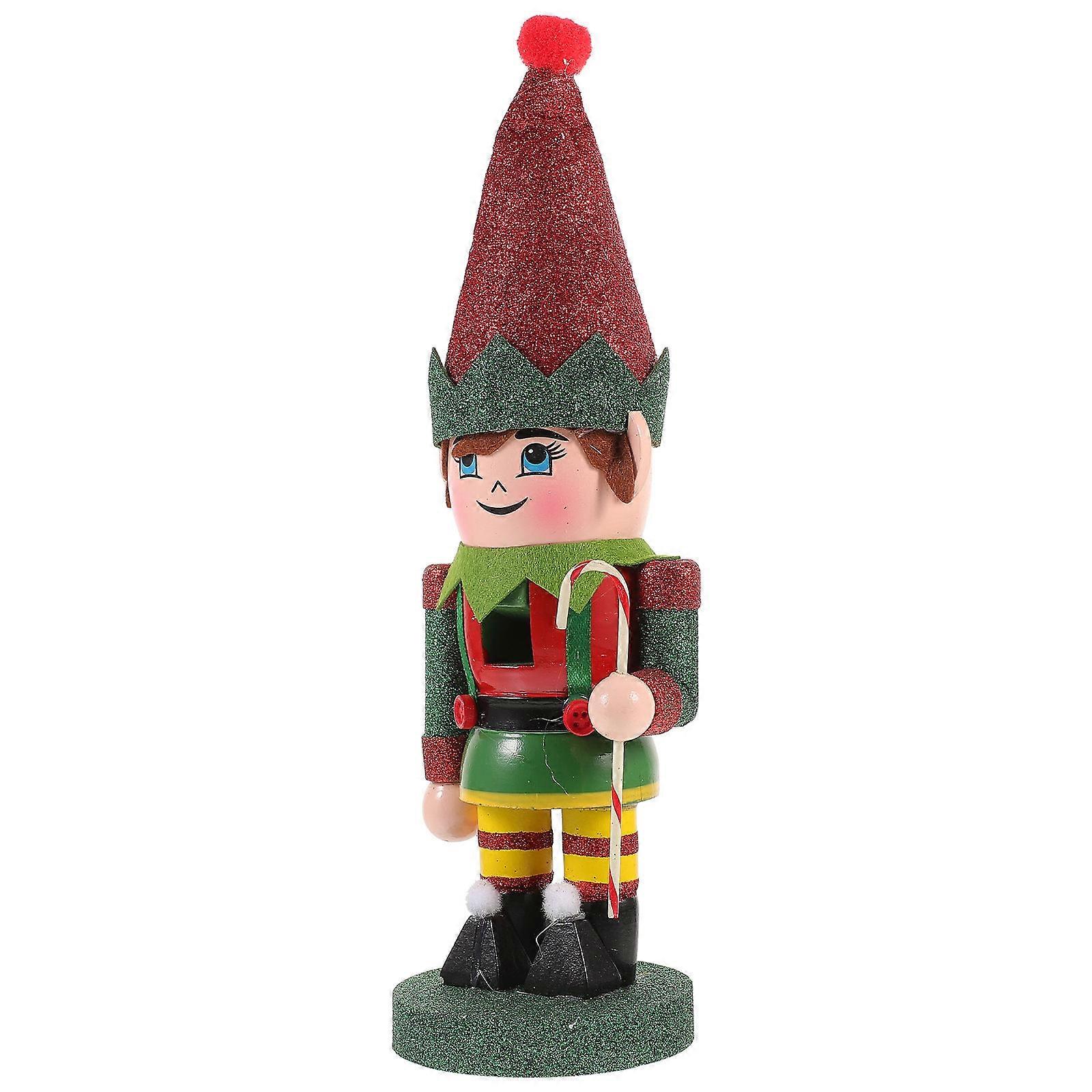 Wooden Nutcracker Christmas Nutcracker Figure for Decor 4Pcs