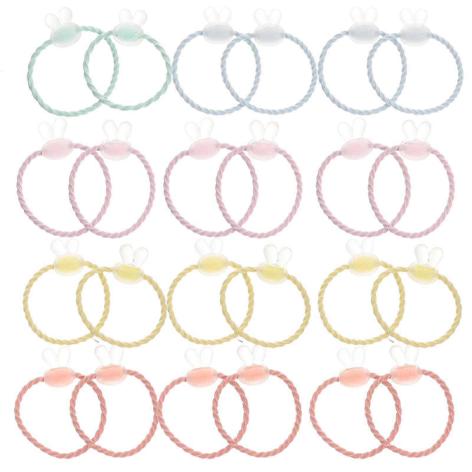 100 Pcs Clear Charm Hair Ropes Elastic Hair Ties For Ladies Of Different Ages Daily Use Assorted Colors