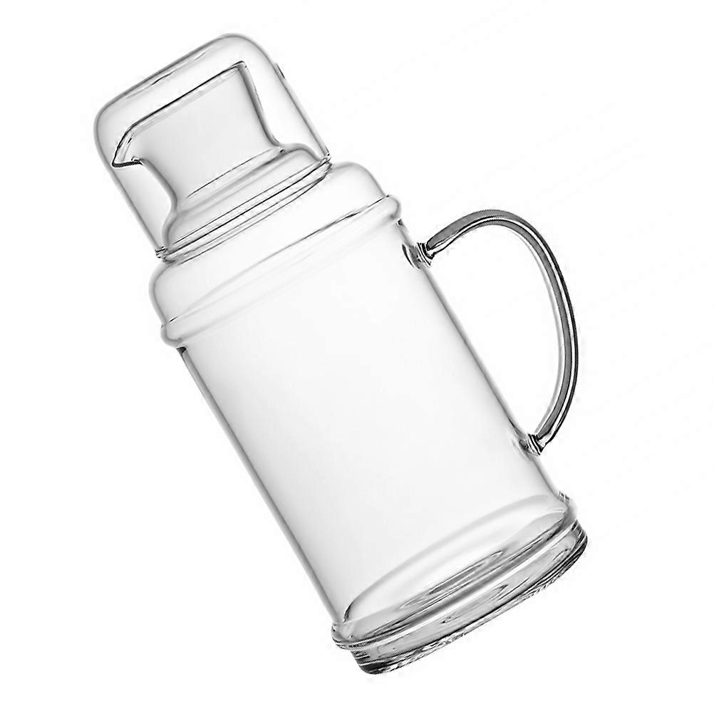 Storage Kettle Heat Resistant for Storage Use 2Pcs Transparent Glass