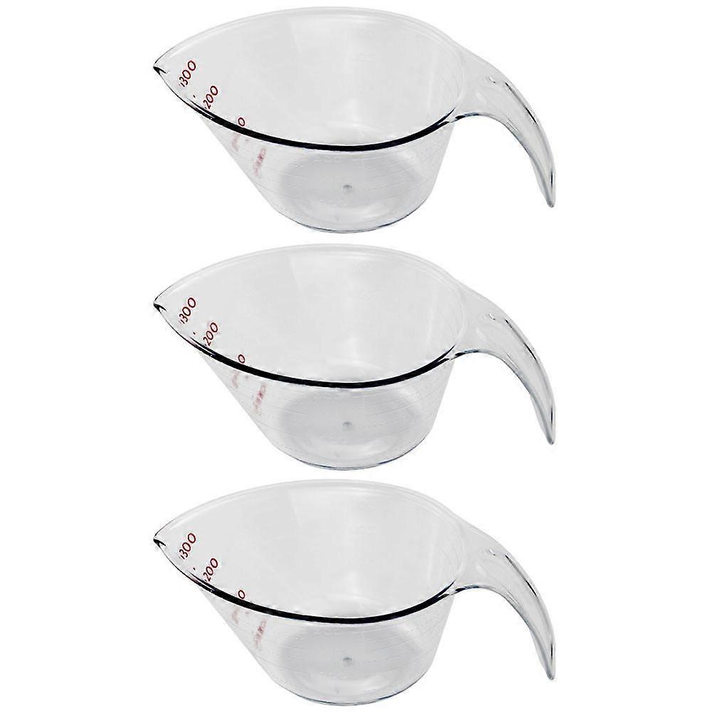 Volumetric Beaker Plastic Measuring Cup for Storage Use 3Pcs
