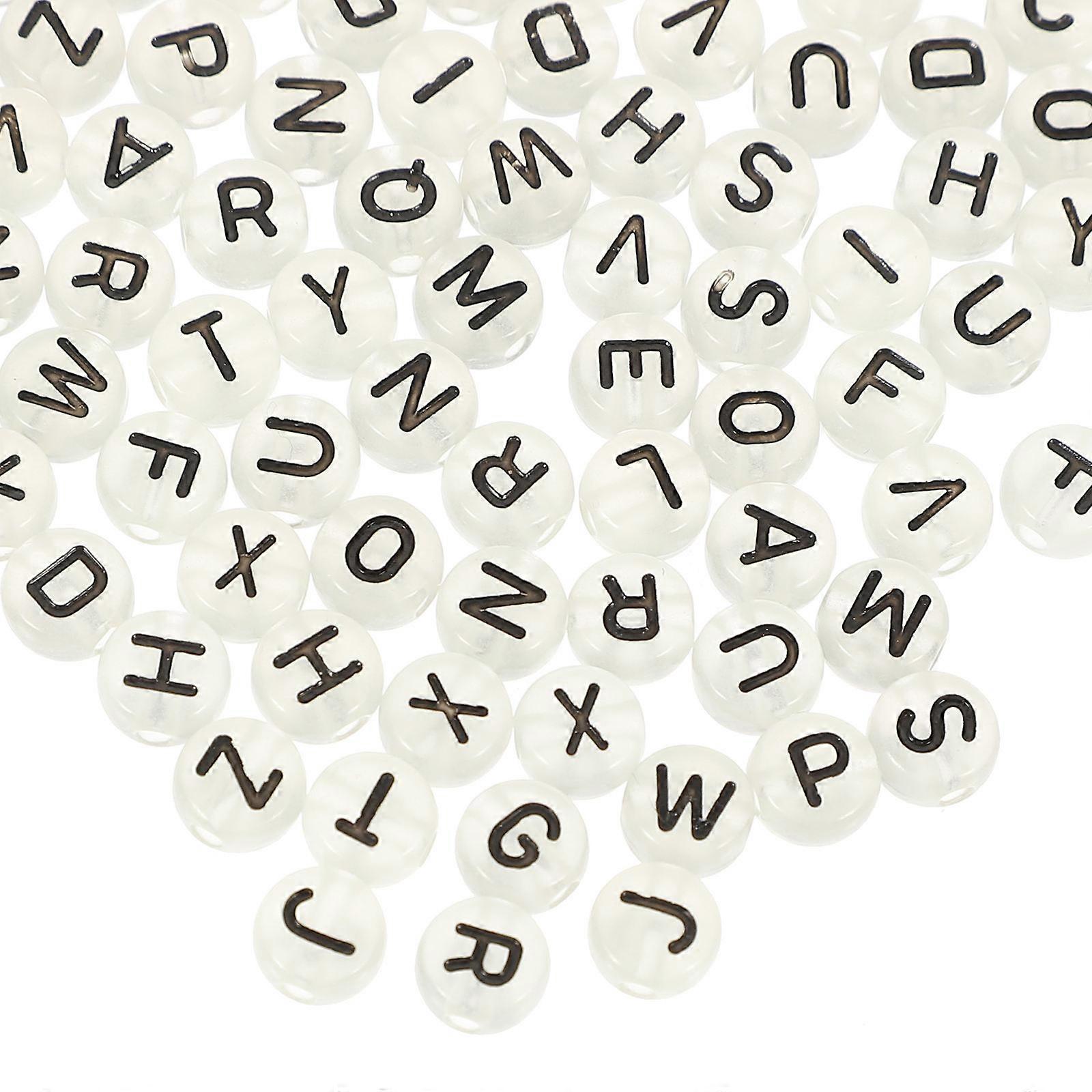 Glow In The Dark Acrylic Beads For Bracelet Making Jewelry Supplies 0.7X0.7cm Suitable For Festivals 3 Bags