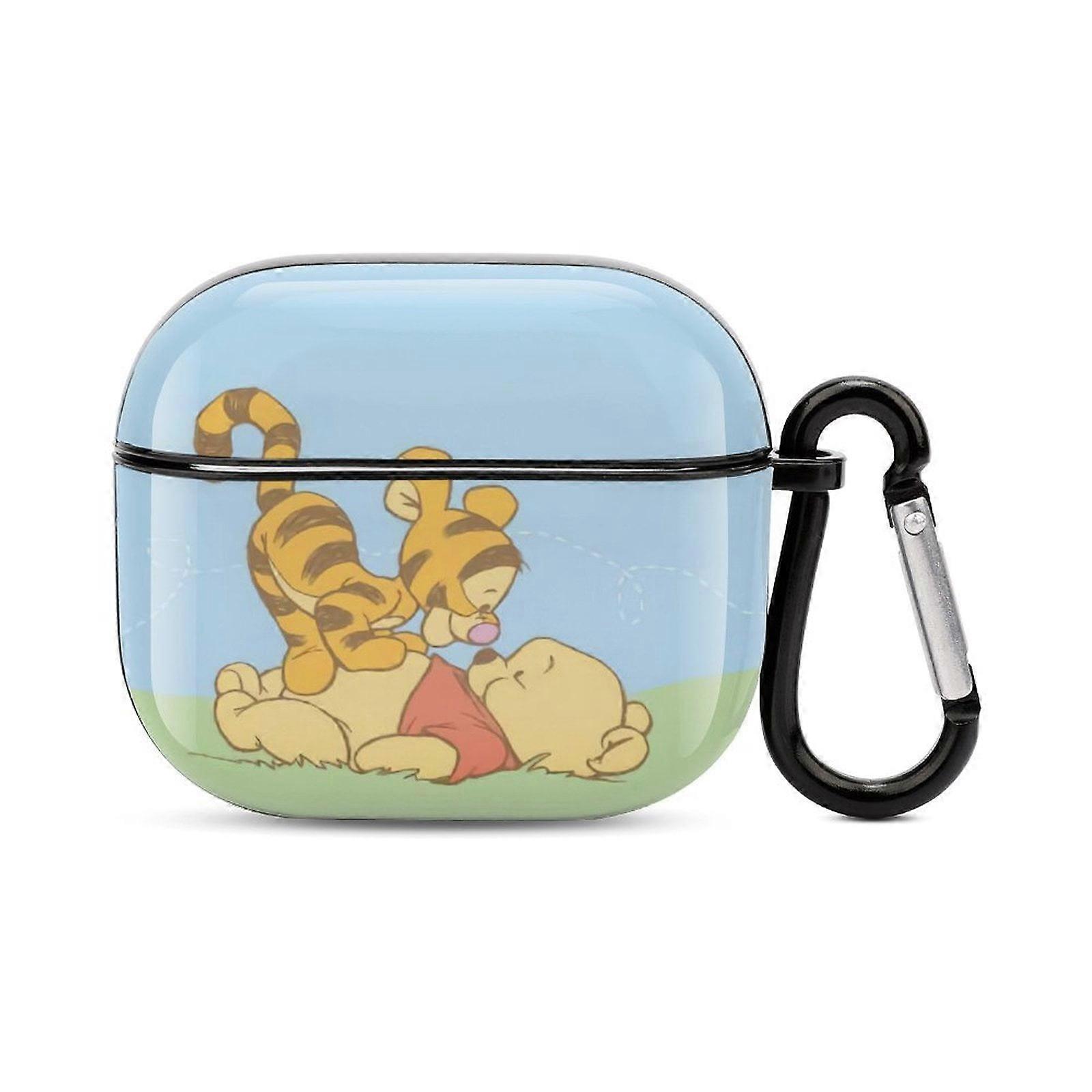 Winnie The Pooh Case for compatible with AirPods 3, AirPod 3 Case for Women, compatible with AirPods 3rd Generation Case, Support Wireless Charging