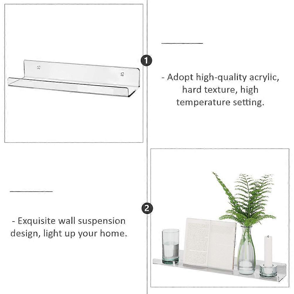 Modern Wall Rack Acrylic Floating Shelves Transparent for Home Use