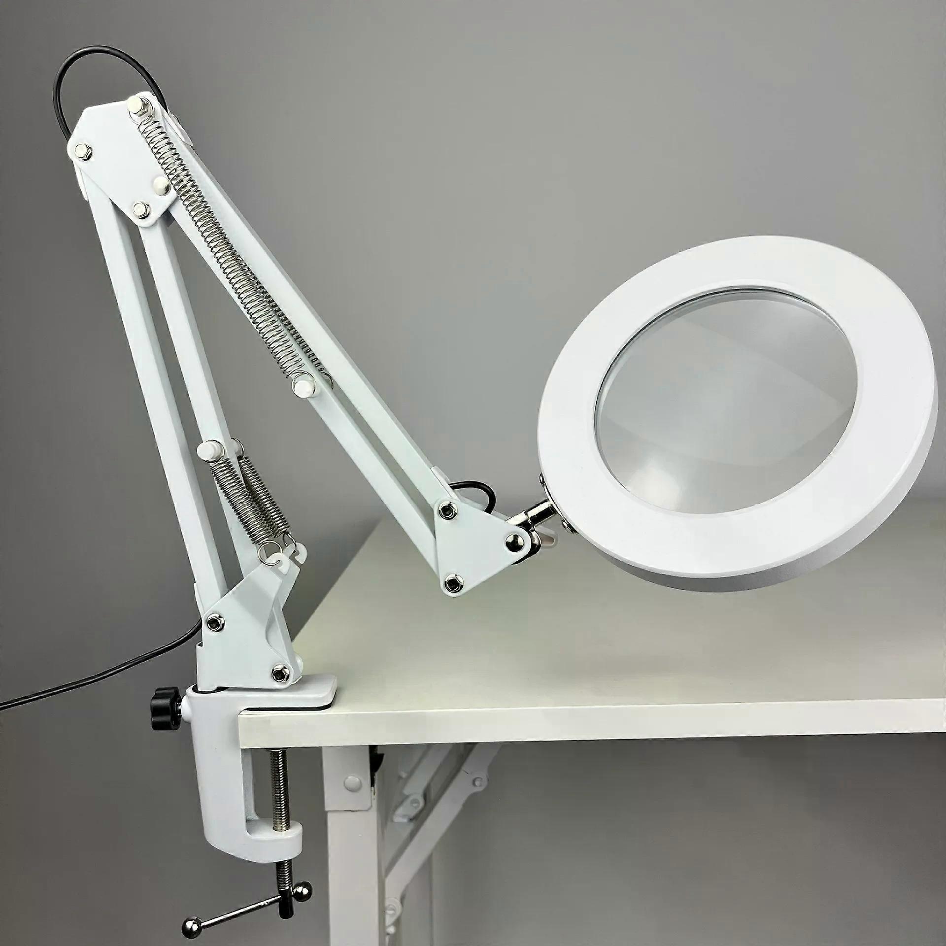 Illuminated Magnifier USB 3 Colors LED Magnifying Glass for Soldering Iron Repair/Table Lamp/Reading Skincare Beauty Tool 160MM