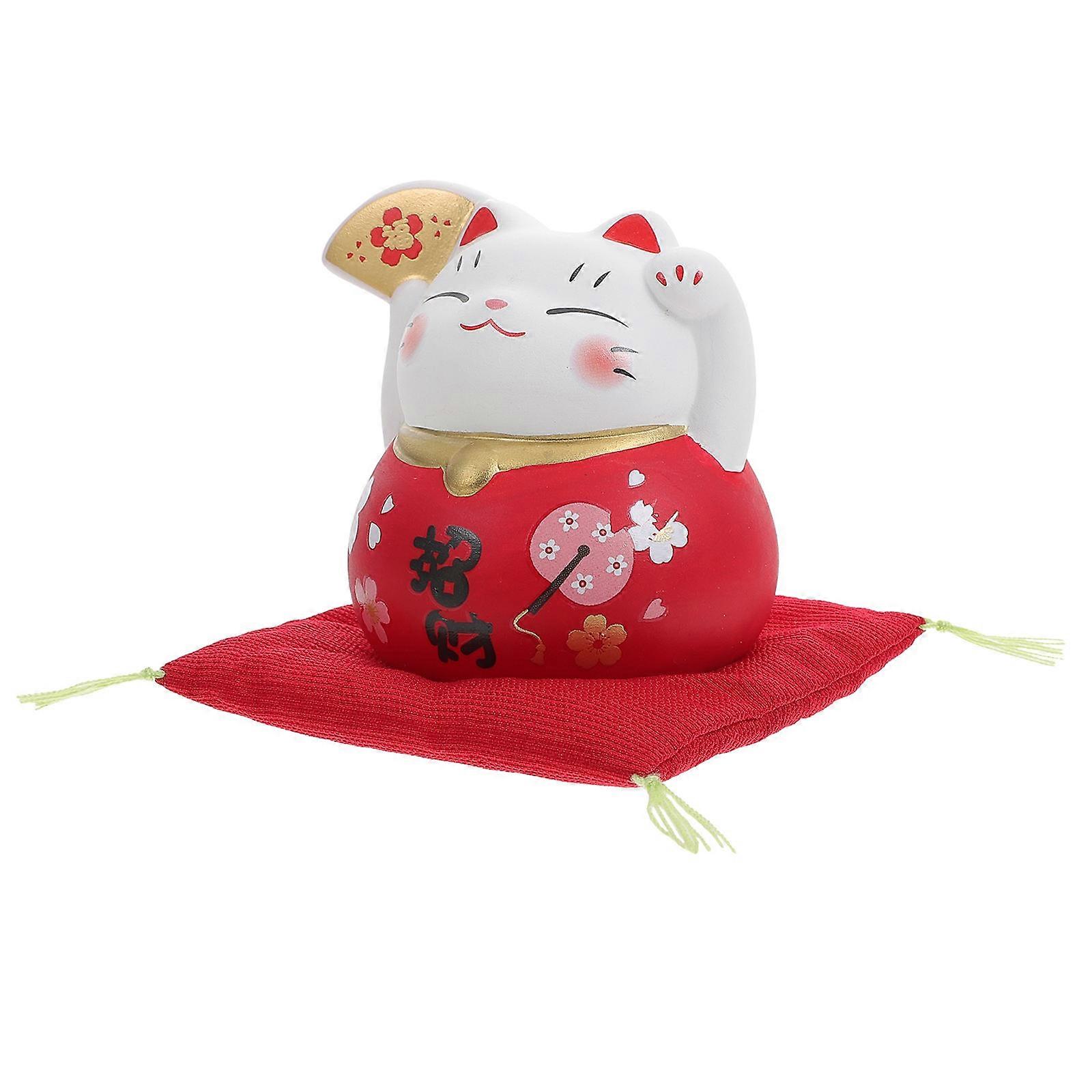 Lovely Cat Decor Ceramic Figurine for Desktop Decoration