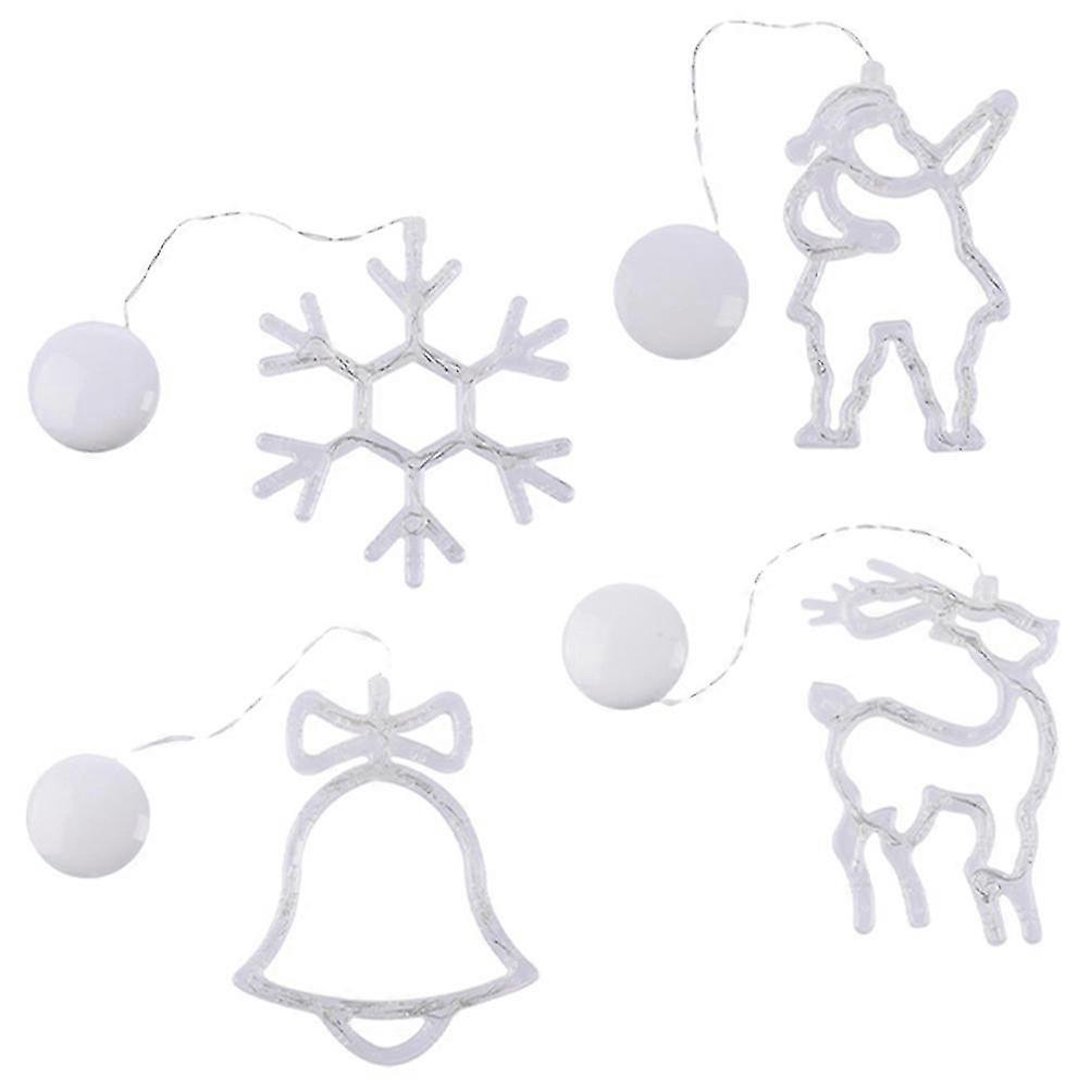 Christmas Window Decor Silver LED Suction Light Pendant for Decor 20Pcs