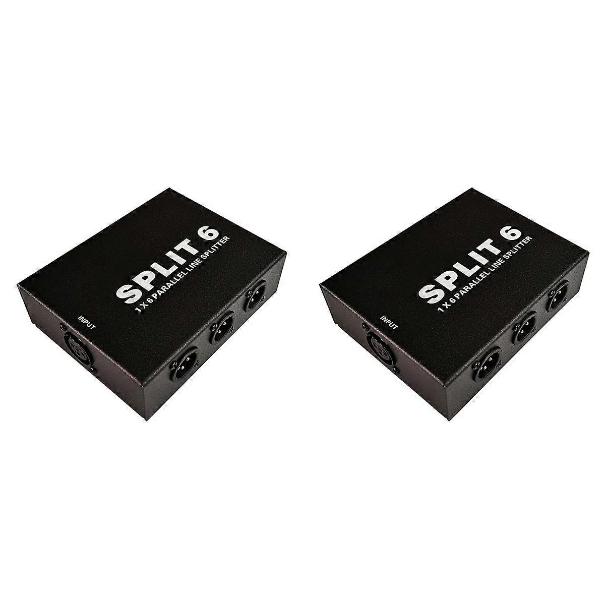2X Passive XLR Interface 1 in 6 Out Signal Distributor or 6 in 1 Out Mixer Signal Distributor Stage