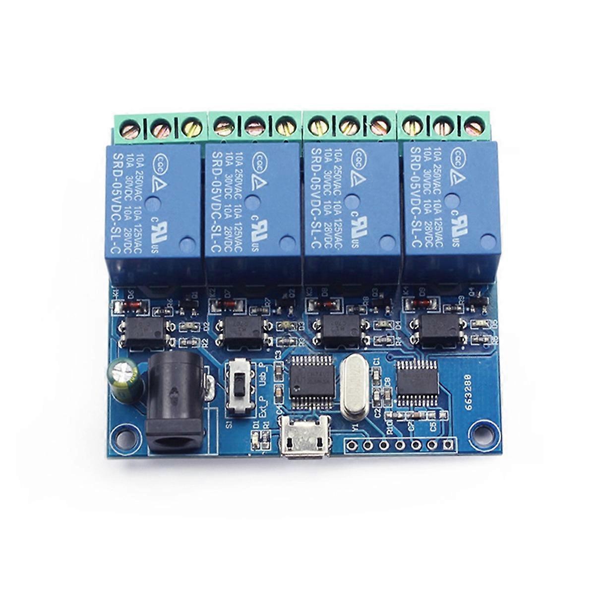 4 Channel USB Relay Module LCUS-4 Intelligent Control Relay Smart Switch USB 5V Smart Switch