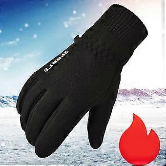 Hamky Trainingshandschuhe, Gewichtheberhandschuhe, handgefertigte Winter-Handwärmer für Damen, stilvolle warme gestrickte bestickte Gymnastikhandschuhe, Schwarz