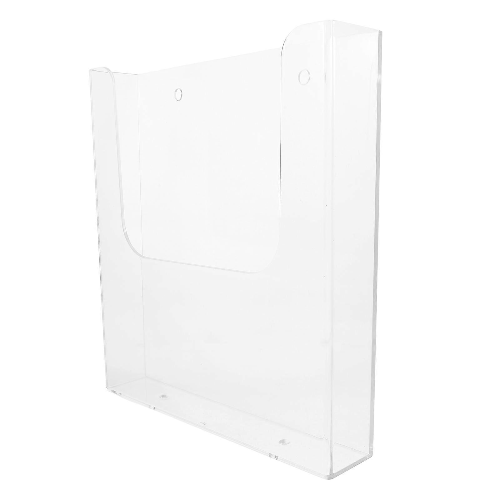 4Pcs Acrylic Book Holder Wall Mounted for Office Pamphlet Display