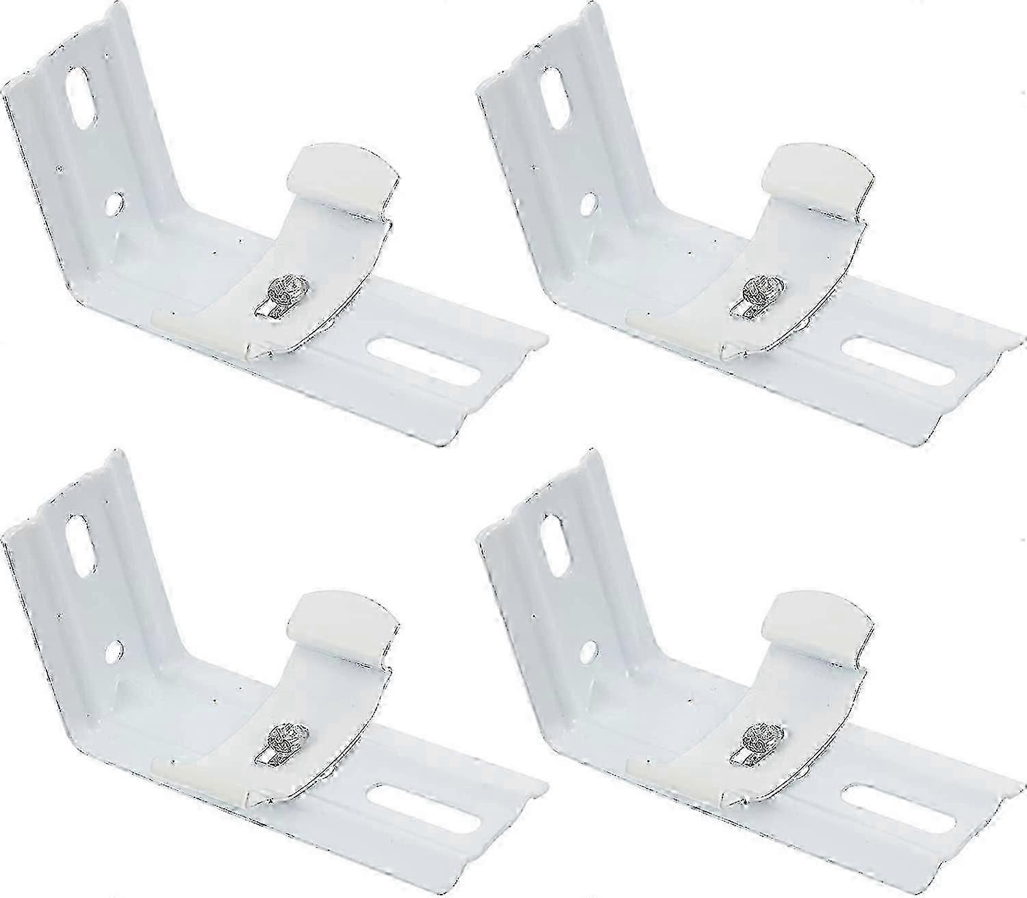 HG 4-Pack Vertical Blind Brackets - L-Shape Mounting Clips for Curtain Tracks
