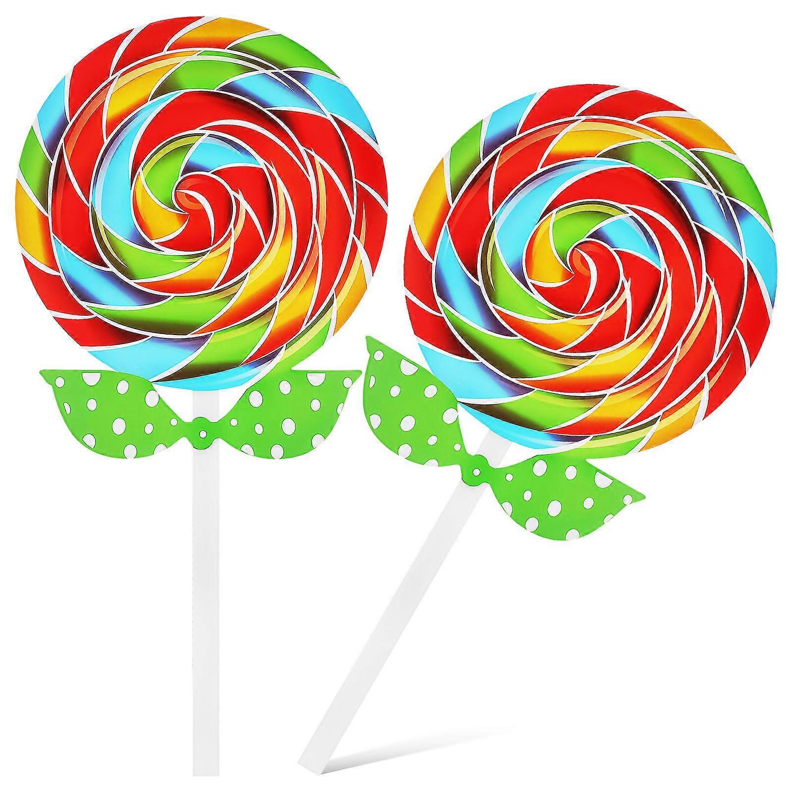Large Candy Ornaments Lollipop Props for Carnival Use 4Pcs