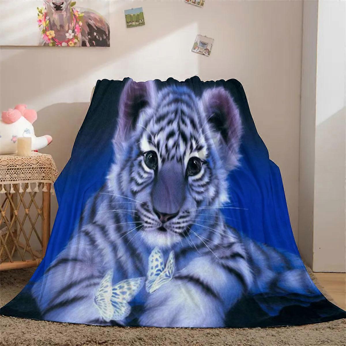 Digital tiger print blanket for colleagues, friends or bosses