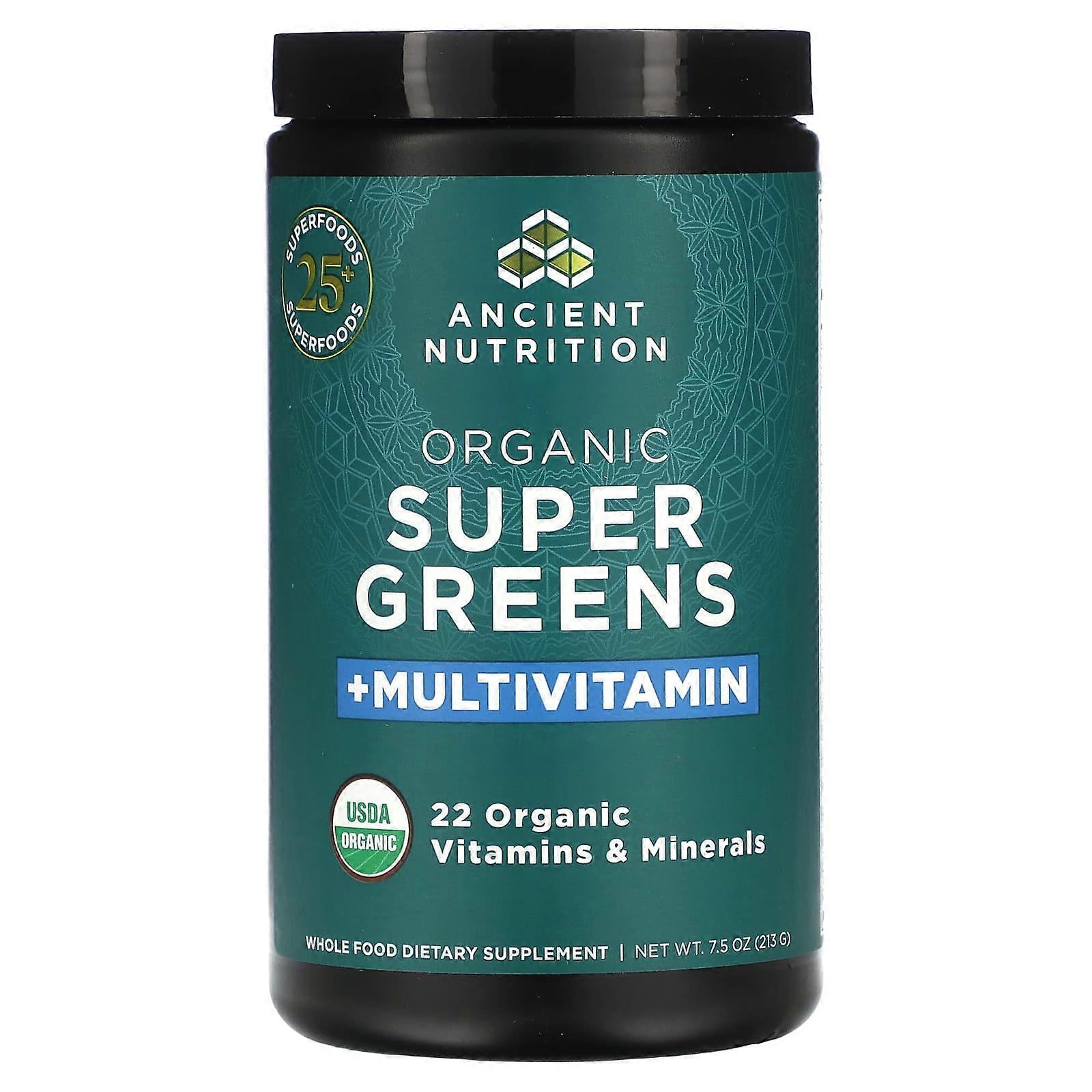 Organic Super Greens + Multivitamin, 7.5 oz (213 g)