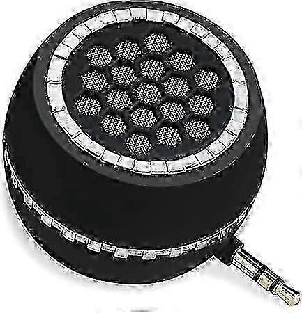 Portable Speaker, Mini Phone Speaker With 3.5mm Aux Audio Interface, Audio Docking Station With Transparent Micro Usb Port For Ipad Smartphone. (black