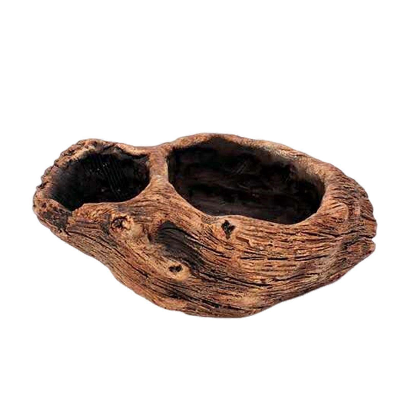 Tree Stump Flowerpot Cement Decorative Planter Desktop Small Rustic Planter for Succulents Cactus Windowsill Shelf Decor