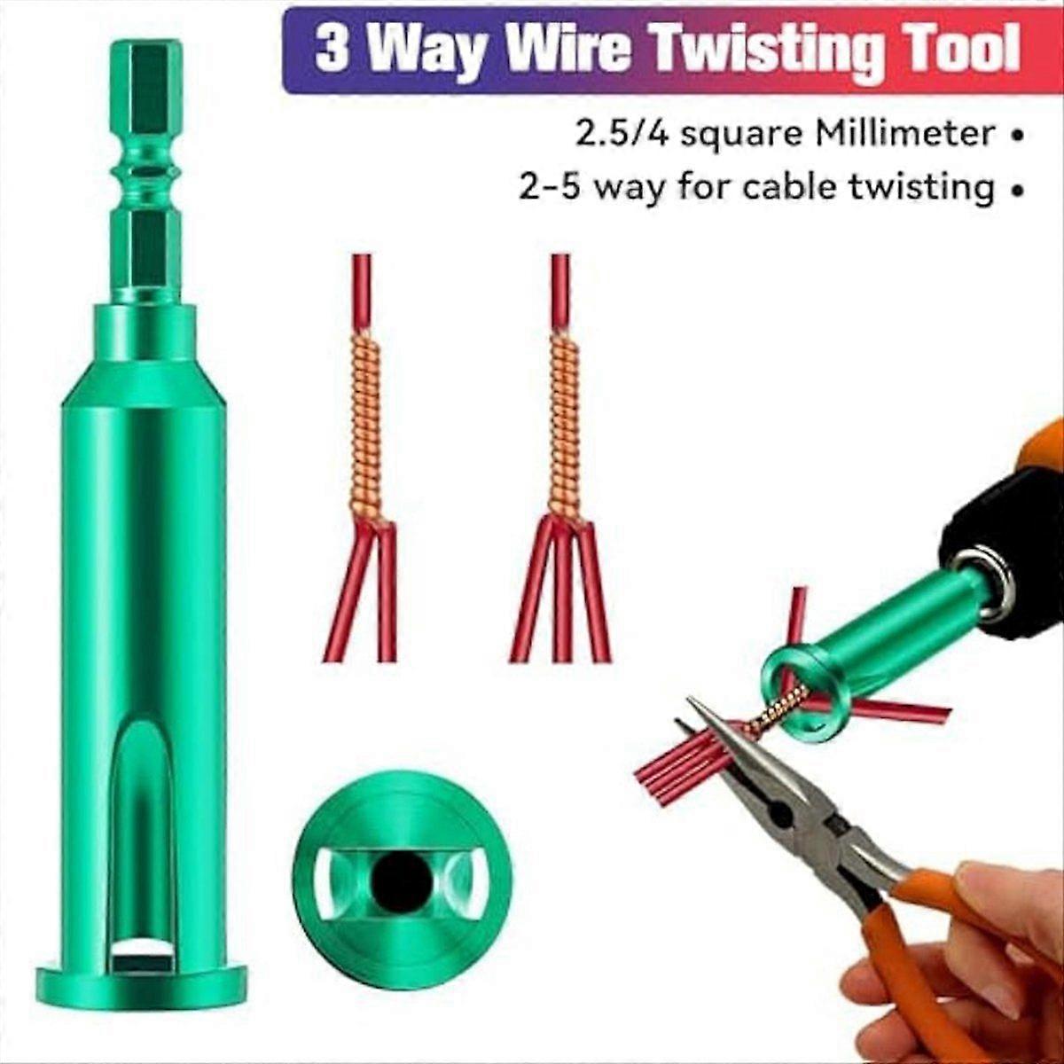 4PCS Wire Twisting Tool,3 Way/5 Way Wire Stripping Tool and Wire Cap
