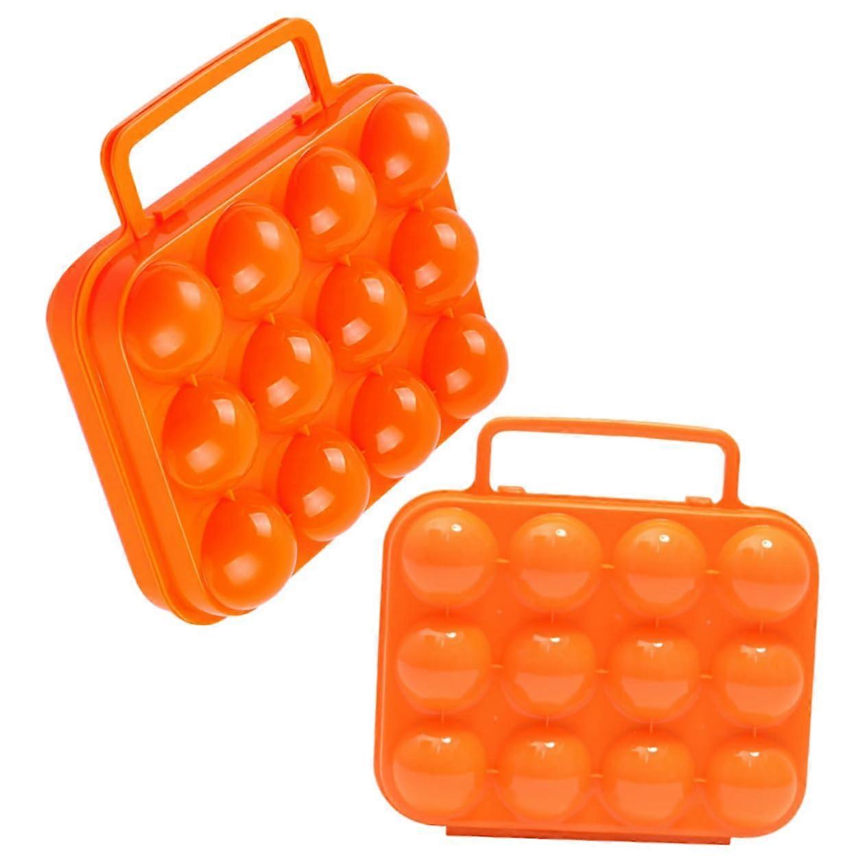 Portable Outdoor Egg Storage Box 12Compartment Shockproof Egg Carrier Handle For Camping Picnics Refrigerator Organizer
