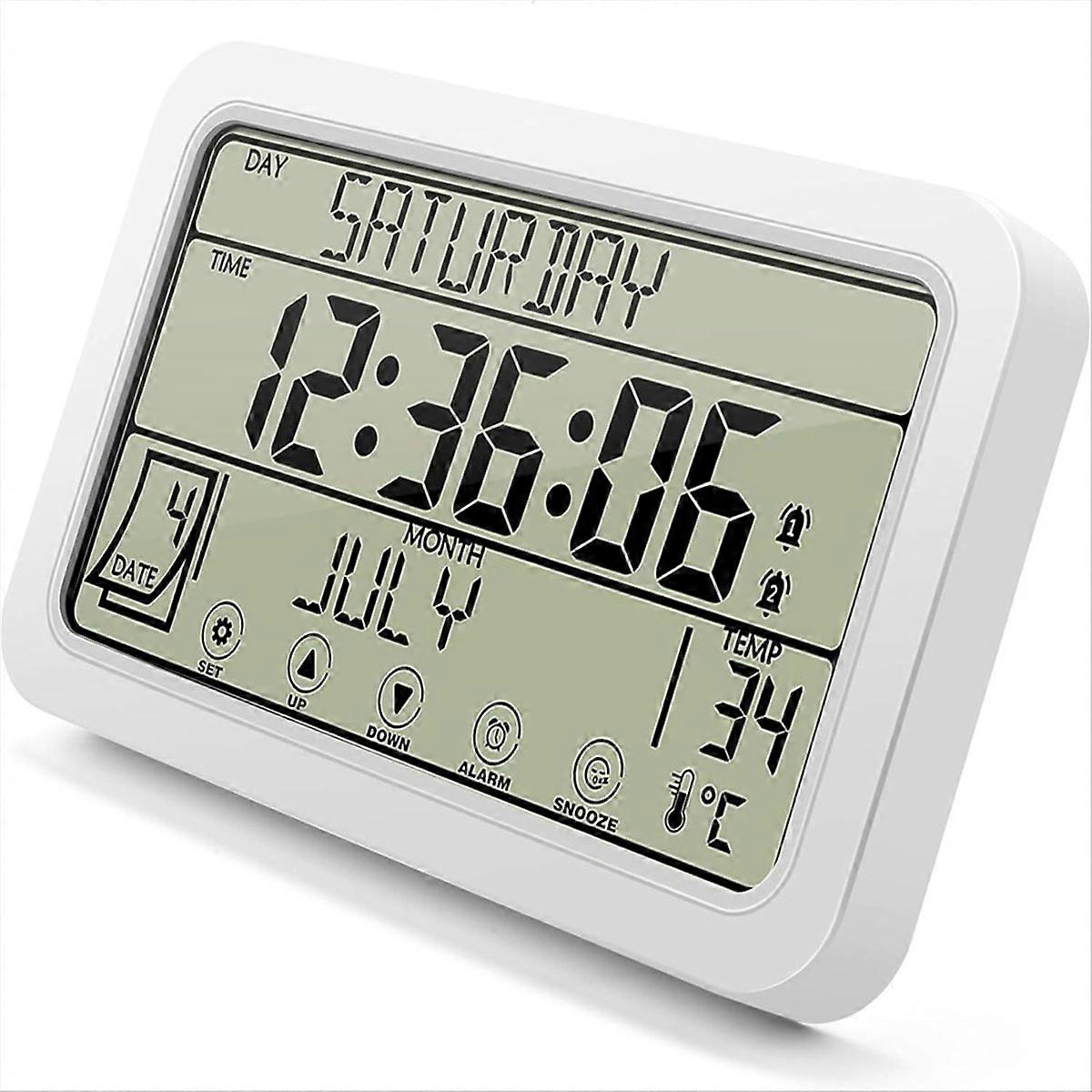 Digital Wall Clock, Digital Clock Battery Operated, 8 Inch Desk Clock
