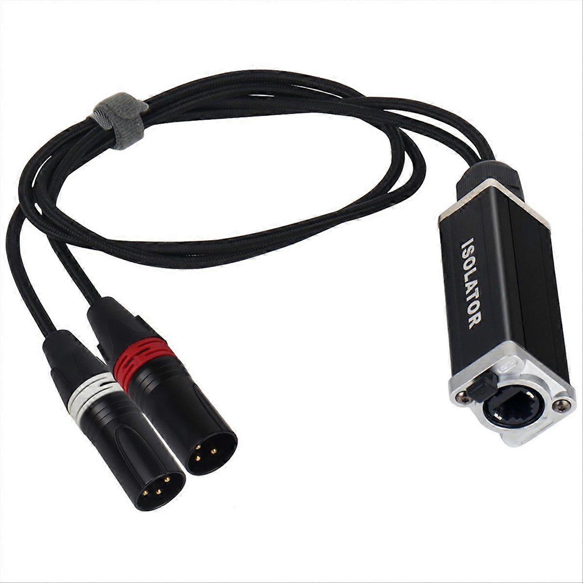 2 Channel XLR Network Cable Extender Network Signal Extender 3Pin XLR Male to RJ45 Ethernet Extende