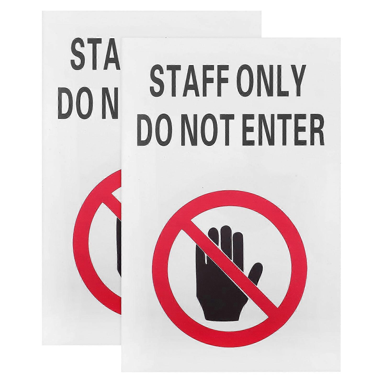 2pcs Do Not Enter Warning Sign - Do Not Enter Door Sticker Access Control Self Adhesive Decal Prevent Intrusion Signs For Private Property