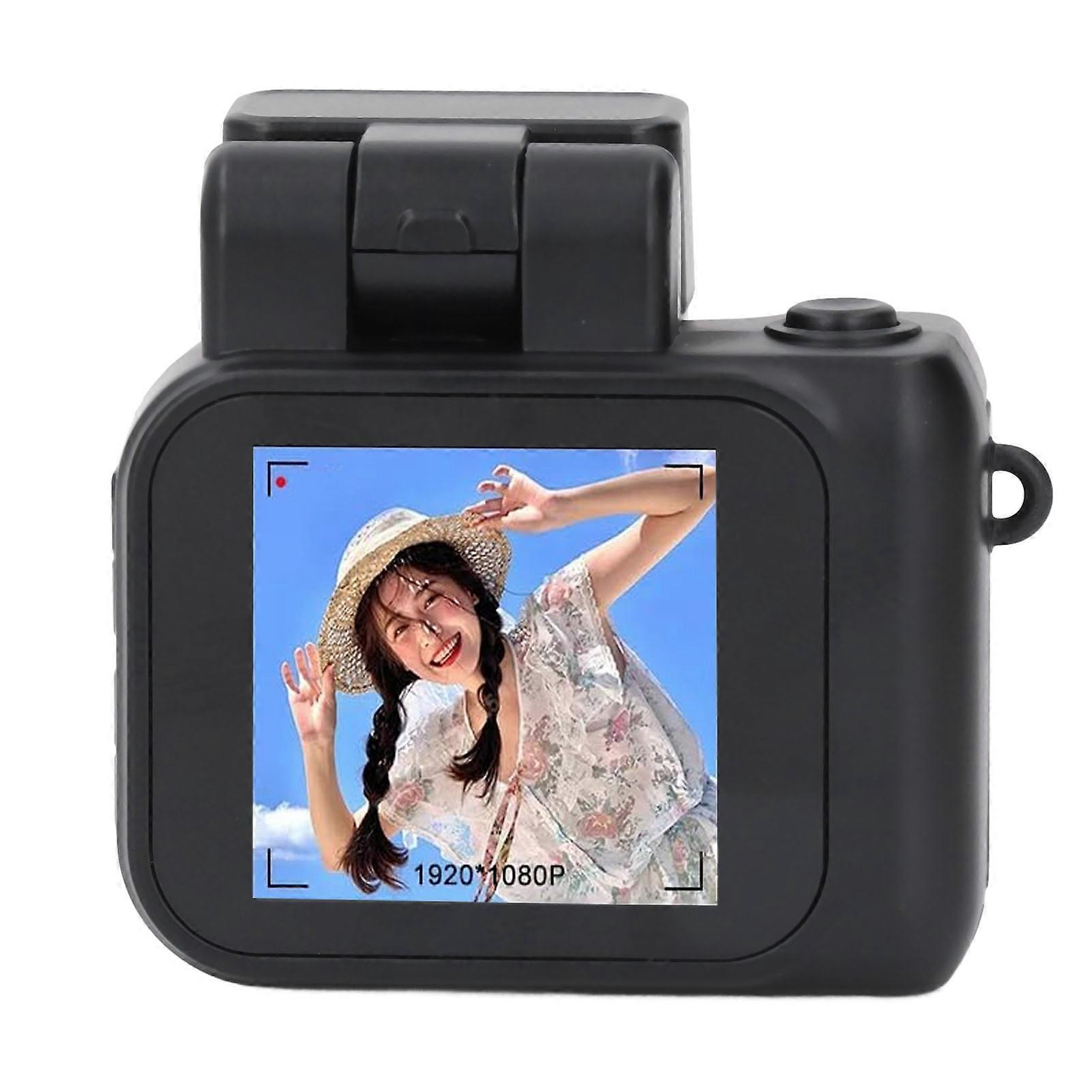 Micro Digital Camera Small CDD HD 1080P Portable CMOS Video Recorder Compact Vintage Camcorder with Flash Light with 64G Small Memory Card 