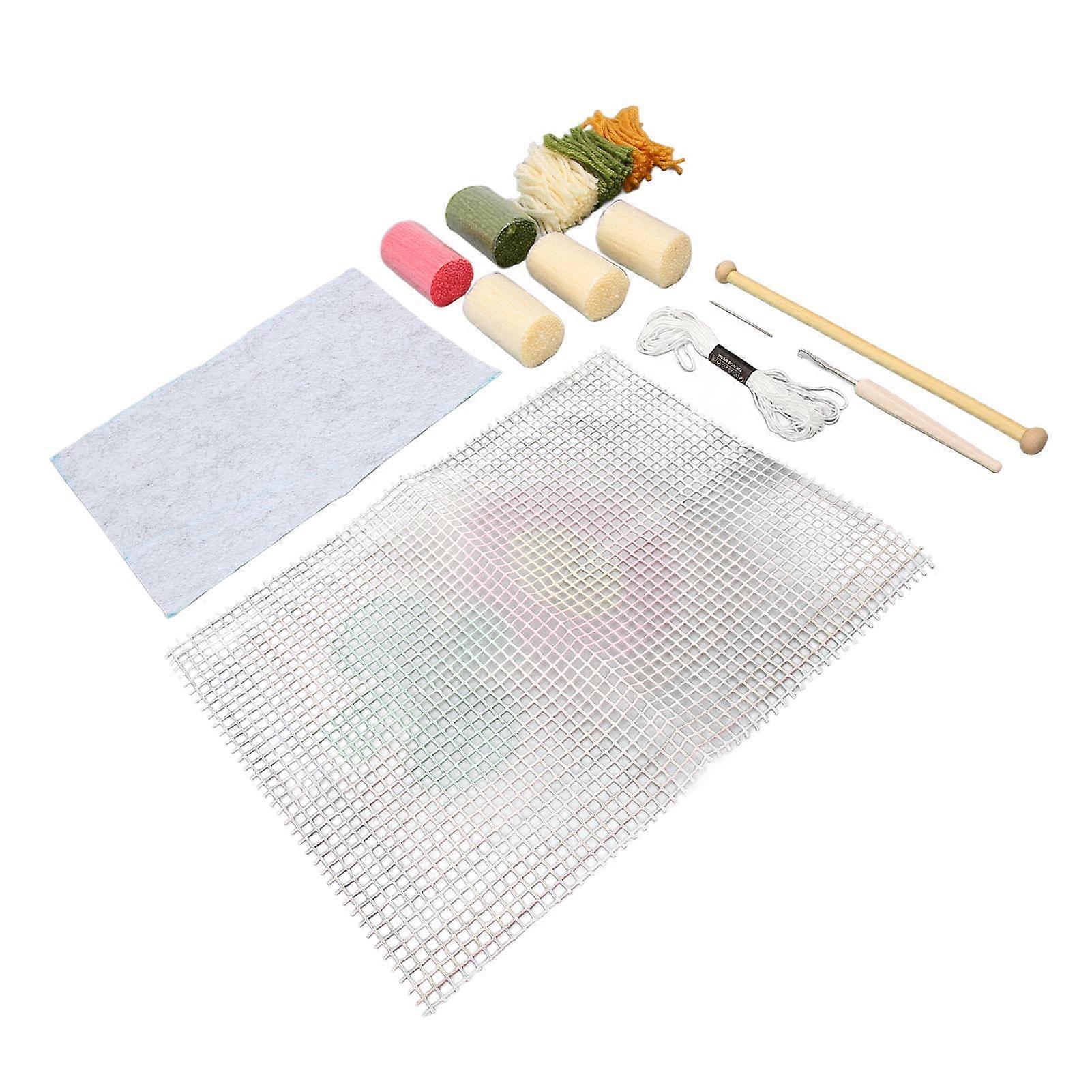 Latch Hook Kit DIY Coaster Soft Touch Lightweight Portable Crocheting Latch Hook Kit 