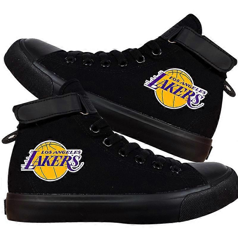 Black canvas shoes, versatile flat high-top Kobe casual shoes