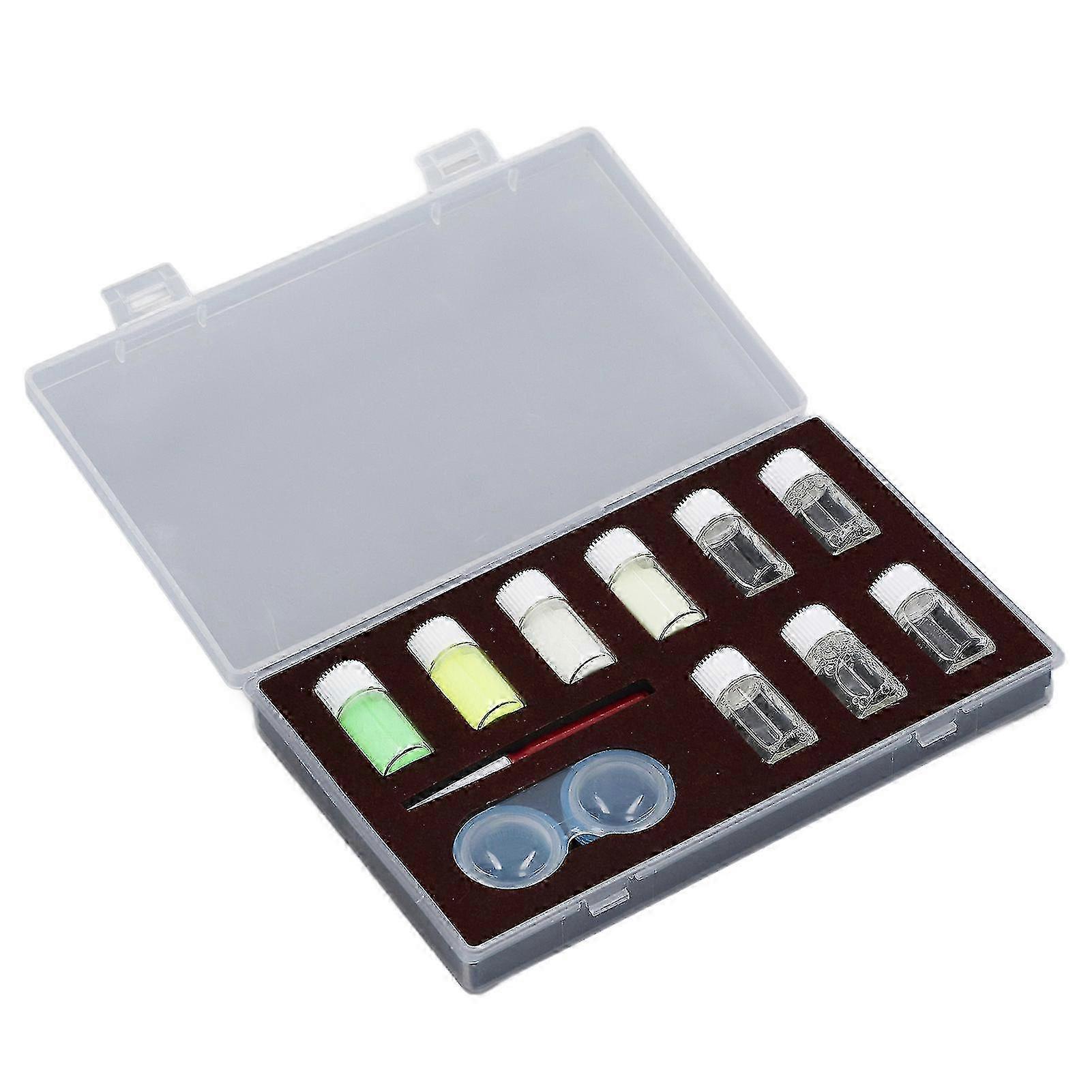 Watch 4 Coloured Luminous Powders Includes 2 Bottles of Adhesive 3 Bottles of Dilution Luminous Powder Set for Watch Hands and Dials