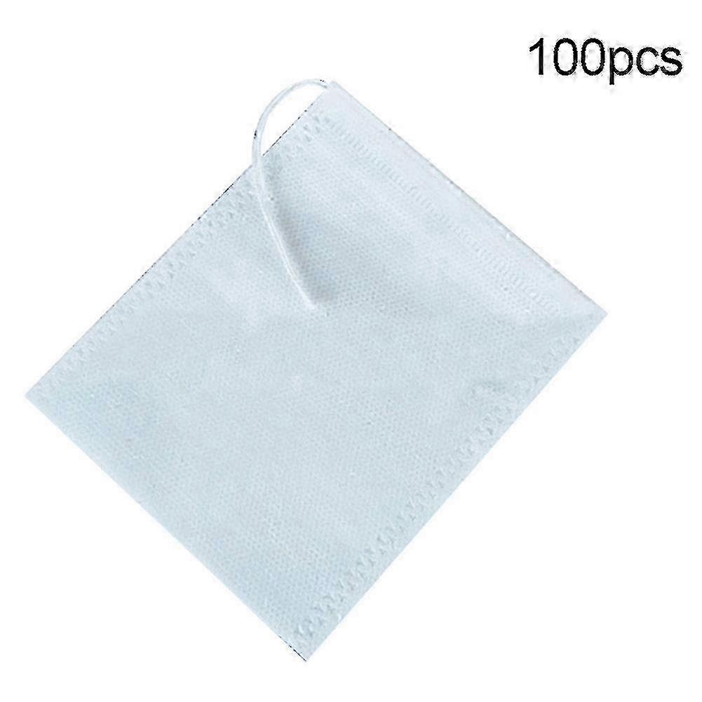 100Pcs Empty Disposable Drawstring Non-Woven Fabric Tea Herb Filter Bag Pouch